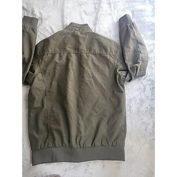 Wenven Jacket Men Sz (M) Green Full Zip Utility Military Lapel Cotton 100% - Picture 8 of 10